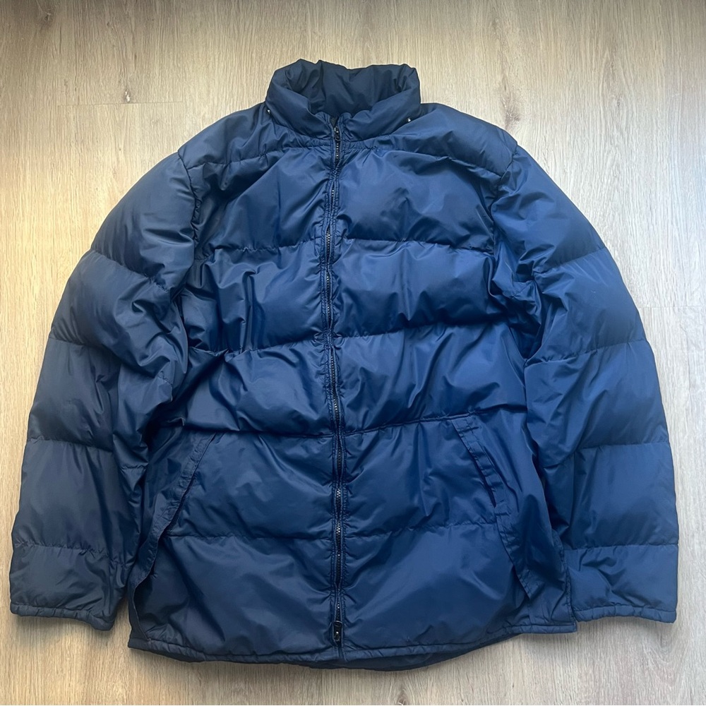 Vintage Frostline Kit Down Puffer Jacket Men's L Blue 90s Pockets Made In USA